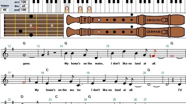 How to play 'CC Rider' on keyboard, recorder and guitar tutorial смотреть онлайн