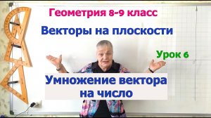 Умножение вектора на число. Векторы на плоскости. Геометрия 8-9 класс