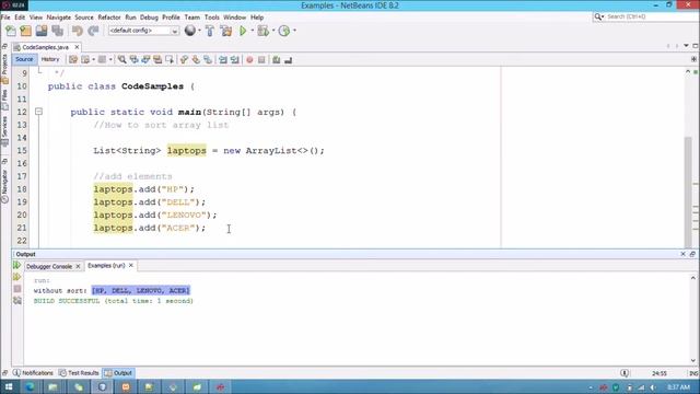 How to Sort String Array List in Java | Java Code Samples смотреть онлайн