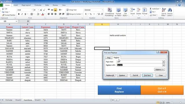 #Excel #class a to z chapter no 5 Find, Replace & Spell Check смотреть онлайн
