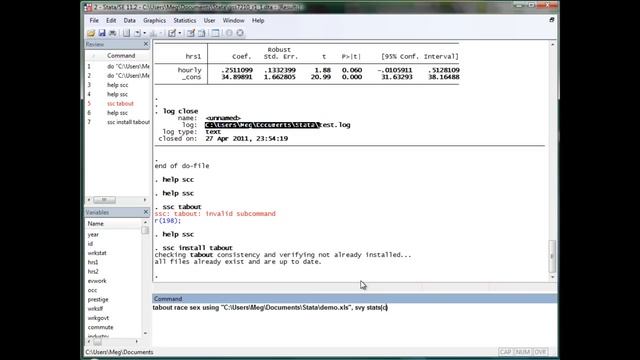 STATA(10): Output смотреть онлайн