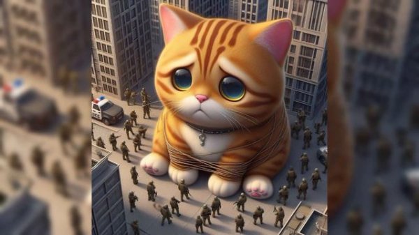 Cute cat becomes a gaint | Cat experiment #cute #cat #aicat #catstory