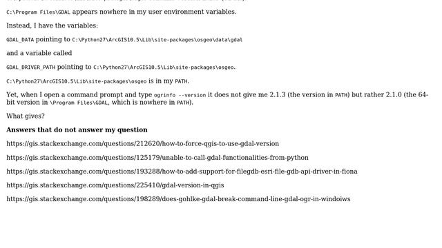 GIS: Competing versions of GDAL смотреть онлайн