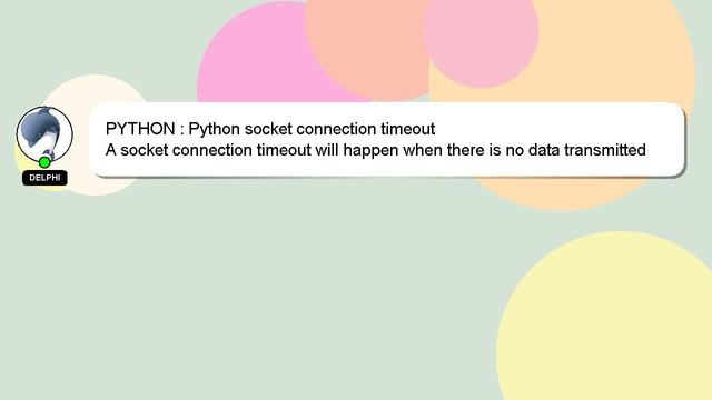 PYTHON : Python socket connection timeout смотреть онлайн
