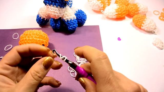 Единорог из резинок. Лумигуруми. Rainbow Loom Unicorn. Часть-2. смотреть онлайн