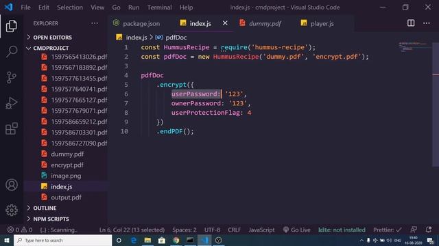 How to Encrypt PDF Files with Password in Node.js Using Hummus Recipe Library смотреть онлайн