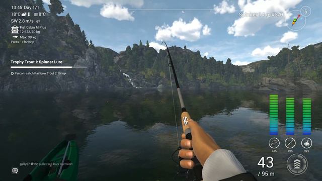 Fishing Planet | Falcon lake, Trophy trout 1: spinner lure смотреть онлайн