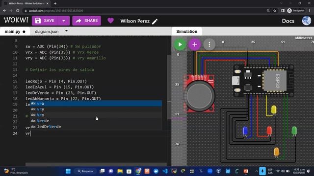 Montaje 21: Programado un ESP32 un Joystick con Leds en Wokwi смотреть онлайн