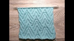 Узор спицами Домики