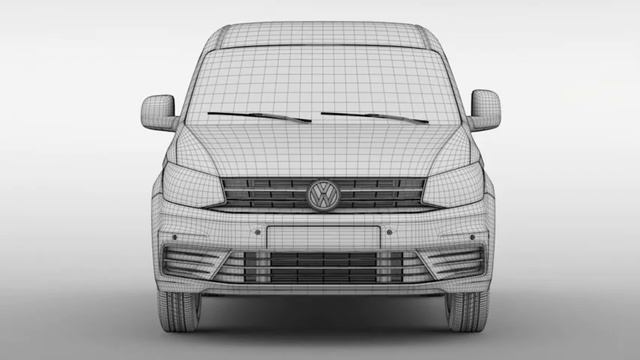 3D Model of Volkswagen Caddy Panel Van L1 2017 Review смотреть онлайн