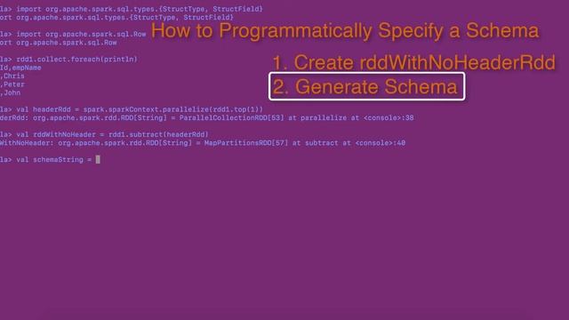 How to programmatically specify a schema? смотреть онлайн