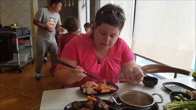 КИТАЙ CHINA Шведский стол хого китайский самовар Хайнань Санья, Китай 2017