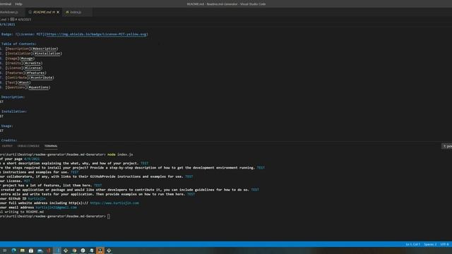 Readme Generator for Github смотреть онлайн