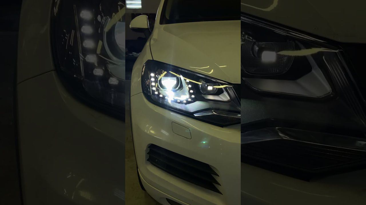 VW Touareg 2 NF biled lazer dla headlights relighting смотреть онлайн