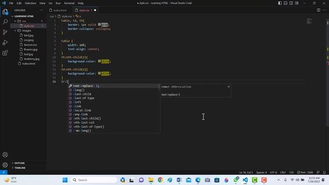 14 Styling HTML table using CSS nth child смотреть онлайн