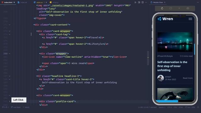 How to Create Personal Blog Website Using HTML CSS JavaScript смотреть онлайн