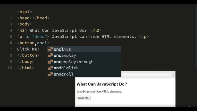 3 JavaScript can hide HTML elements смотреть онлайн