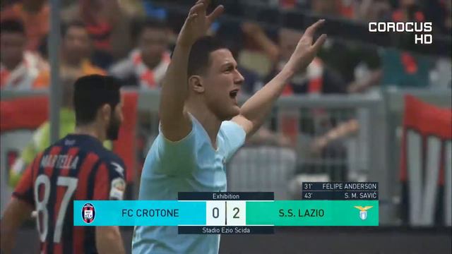 PES 2018 - 2017-18 Serie A - CROTONE vs LAZIO смотреть онлайн