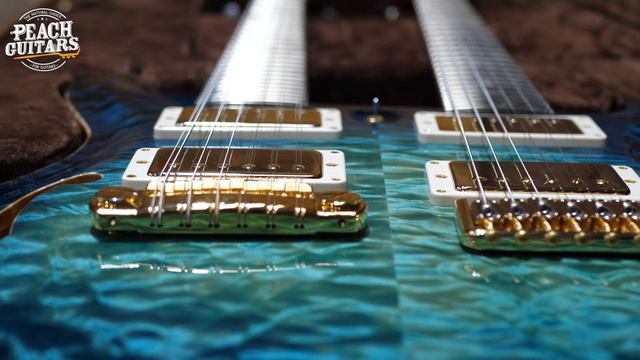 PRS Private Stock Custom 24 Double Neck Semi-Hollow Subzero Glow смотреть онлайн