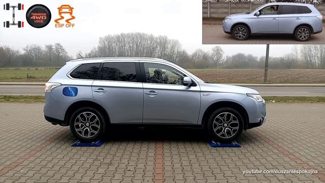 SLIP TEST - Mitsubishi Outlander PHEV S-AWC - 2014 vs 2015 - @4x4.tests.on.rollers смотреть онлайн