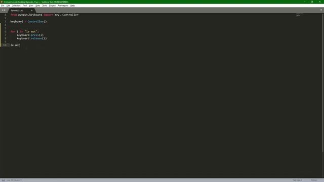 Apprendre Python Facilement - Episode_21-2 : La gestion du clavier, simuler un appui avec Pynput смотреть онлайн