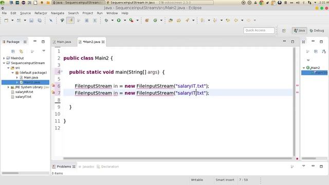 170 Java advanced IO SequenceInputStream الادخال والاخراج смотреть онлайн