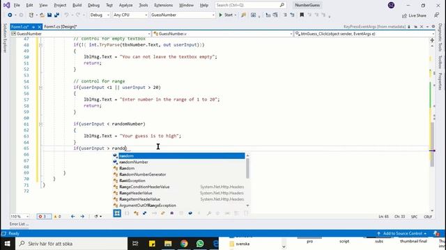 Guessing The Number Game | Windows Forms | C# Tutorial | C# Medium-Small Project. смотреть онлайн