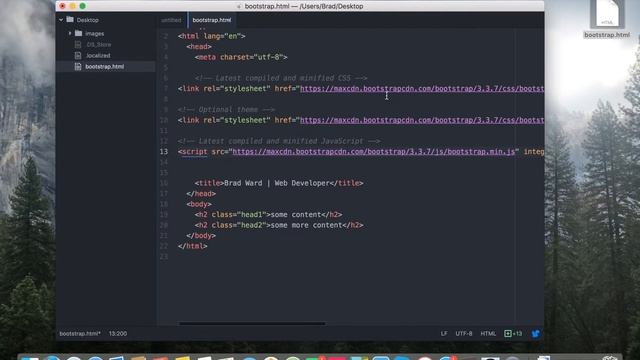 How to insert the Bootstrap framework into your HTML project смотреть онлайн