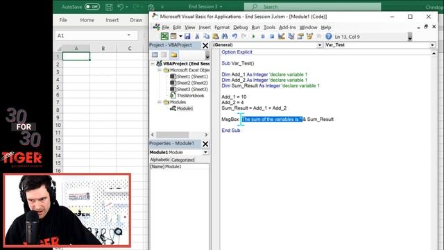 (3/30) Excel VBA Absolute Beginner Course (30 For 30) смотреть онлайн