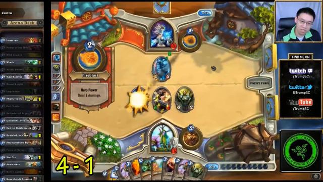 Hearthstone: Trump Cards 21 - Druid arena Mad Bomber carry смотреть онлайн