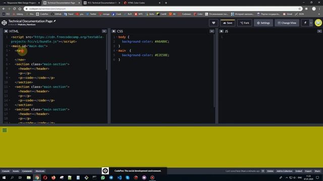 Free Code Camp Создание страницы Технической документации смотреть онлайн