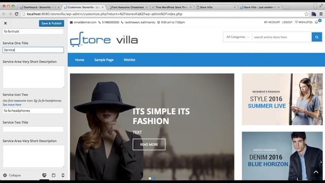 Free eCommerce Theme StoreVilla - How to Configure Service Section in Homepage | WordPress Tutorial смотреть онлайн