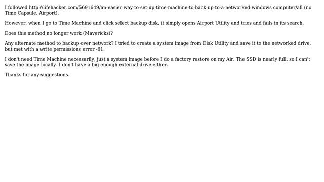 Apple: Time Machine backup to a networked (no Airport or Time Capsule) drive смотреть онлайн