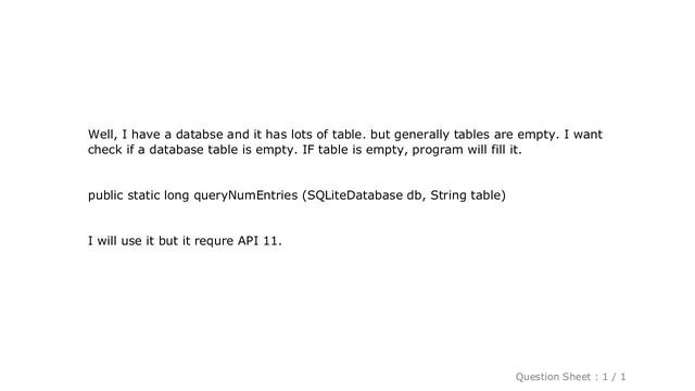 Android : Sqlite Check if Table is Empty смотреть онлайн