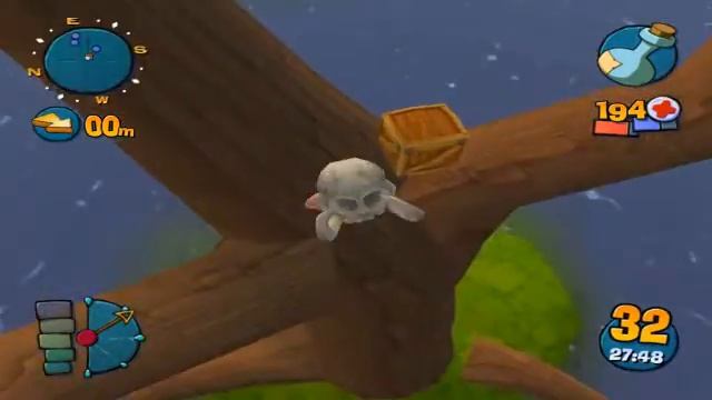 Worms 4 Mayhem Walktrough part 22 - Scappare dal T-Rex смотреть онлайн