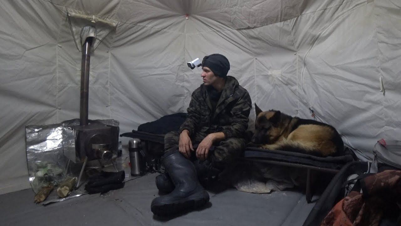 Ночь в палатке. Зимняя рыбалка с ночевкой смотреть онлайн