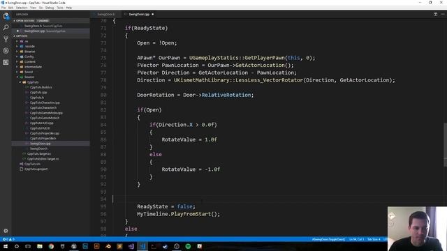 Unreal Engine 4 C++ Tutorial: Open Door With Timeline and Float Curve смотреть онлайн