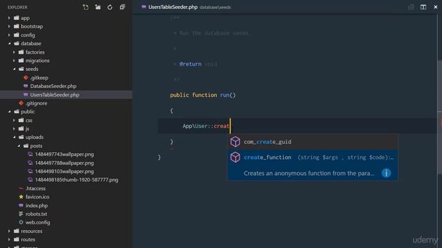 Udemy best laravel - 035 Seeding default Administrator смотреть онлайн