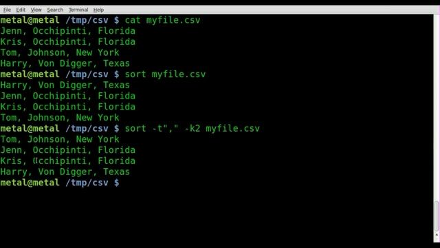 Sort CSV by Column - BASH - Linux смотреть онлайн