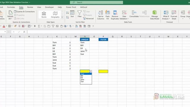 How To Use Data Validation With Dynamic Array Functions In Excel смотреть онлайн