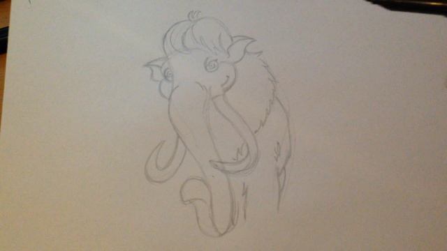 Мультик Ледниковый период, Мамонт, Рисуем мультики, Pencil Drawings, Iceage, Ellie,