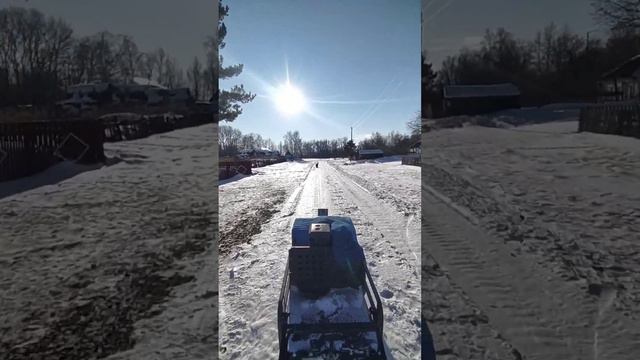 Моё первое видео.Покатушки на мото буксировщике МУЖИК смотреть онлайн