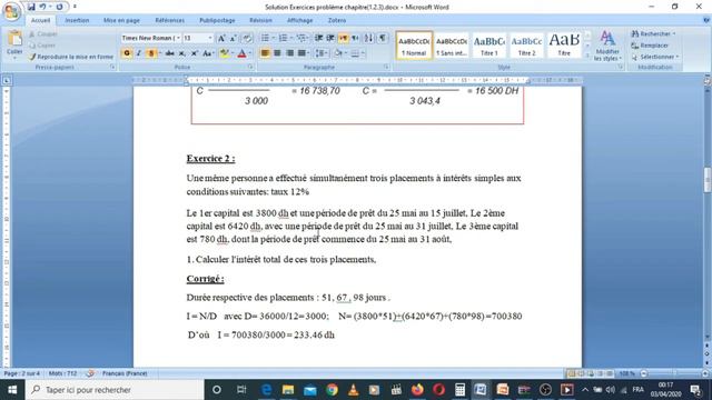Exercices Corrigés Des Intérêts Simples Et Composés
