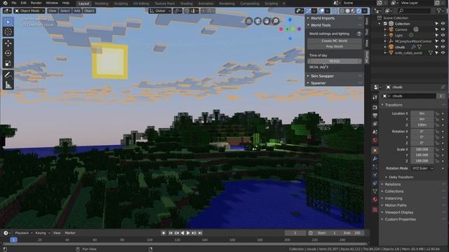 Create a Minecraft Sky inside Blender (#MCprep Tutorial) смотреть онлайн