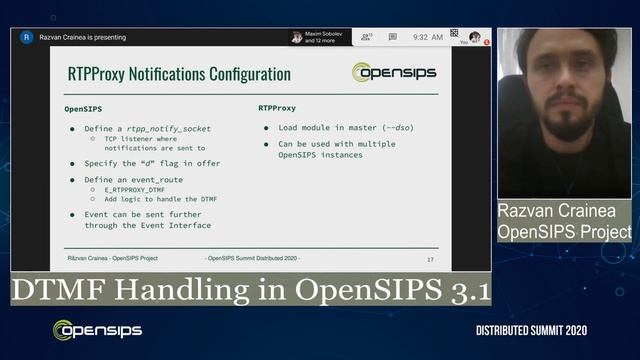 "DTMF Handling in OpenSIPS 3.1": presentation & demo: Razvan Crainea - OpenSIPS Project смотреть онлайн