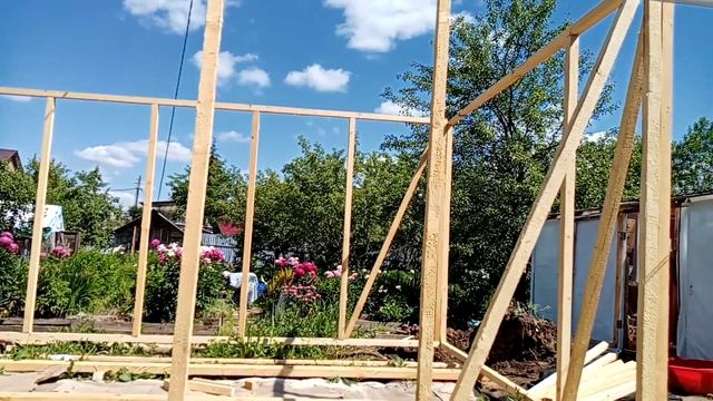 Теплица, сарайка 3 на 6 метров из бруска 50*50 смотреть онлайн