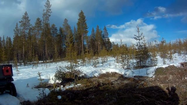 Едем на избу/На квадроциклах CF-Moto/Отвалилось колесо/В тайге поломка квадроцикла смотреть онлайн