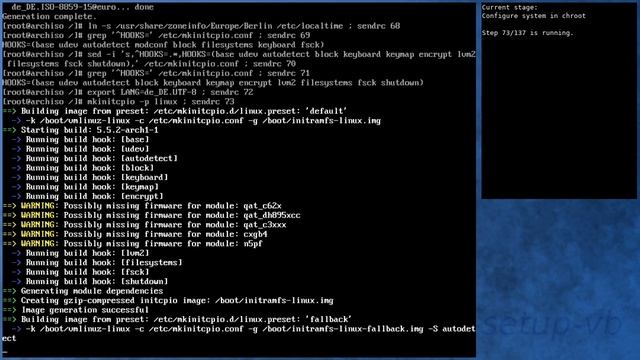 Arch Linux installation recording to kernel 5.5.2-arch2-1 (testing) смотреть онлайн