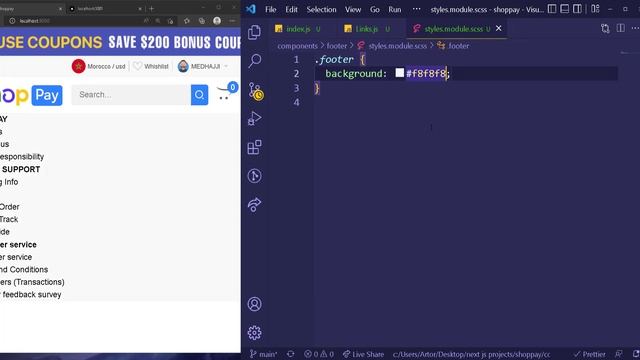 #13 FOOTER COMPONENT LINKS - BEST ECOMMERCE WEBSITE EVER WITH REACT JS NEXT JS 2023 смотреть онлайн