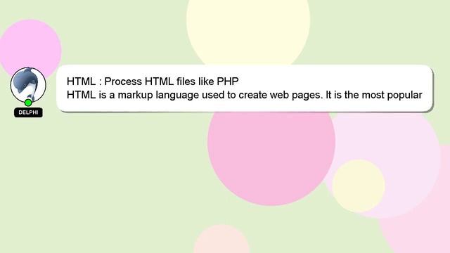 HTML : Process HTML files like PHP смотреть онлайн